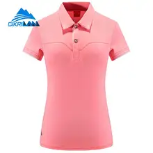 Летний Для женщин s Открытый быстросохнущая Гольф Поло рубашка короткий рукав спортивные туристический отдых футболка Для женщин восхождение Бег футболки