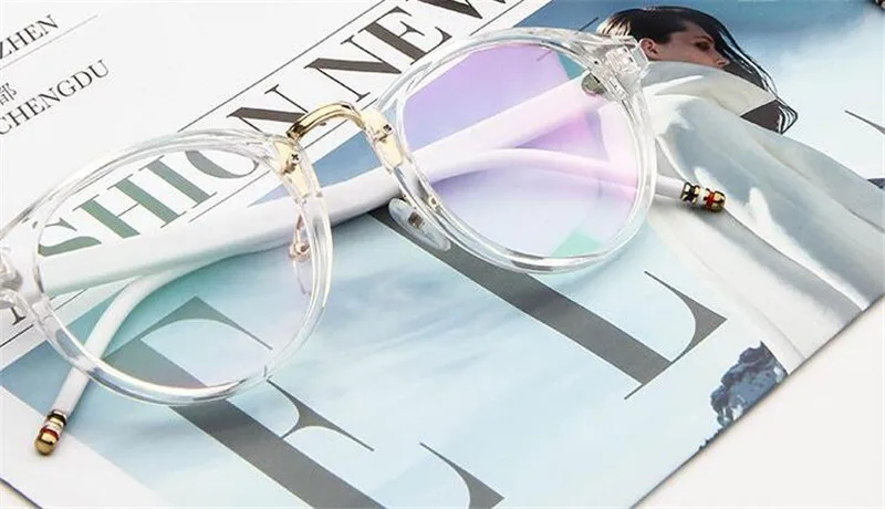 Ретро овальный прозрачный оправы для очков полный обод очки Очки Anti UV близорукость Rx в состоянии