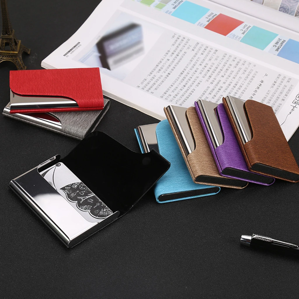 Aelicy нержавеющая сталь откидная крышка Бизнес Card Case для мужчин женщин Элитный