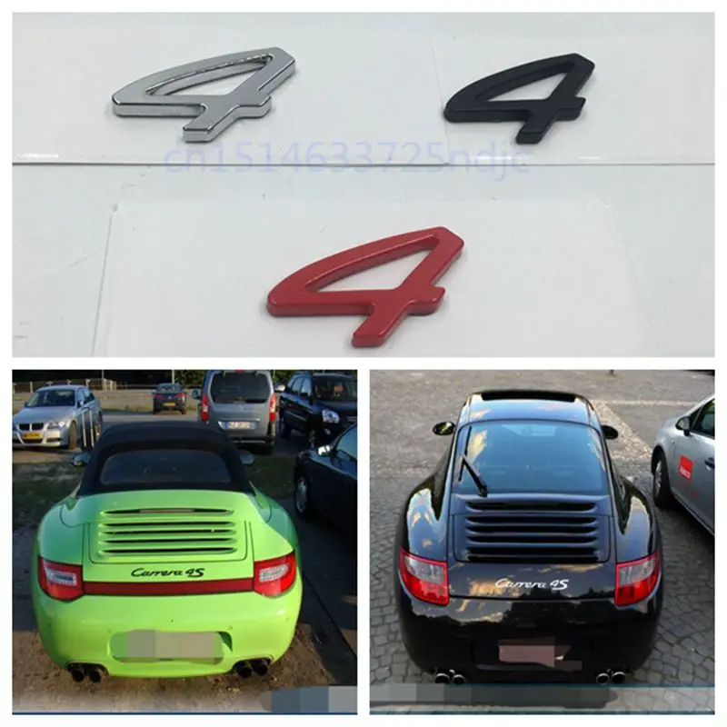 

Set of 10 Car-styling For Porsche Panamera Carrera 4 S Rear Trunk Badge Emblem Number Sticker Silver / Red / Black