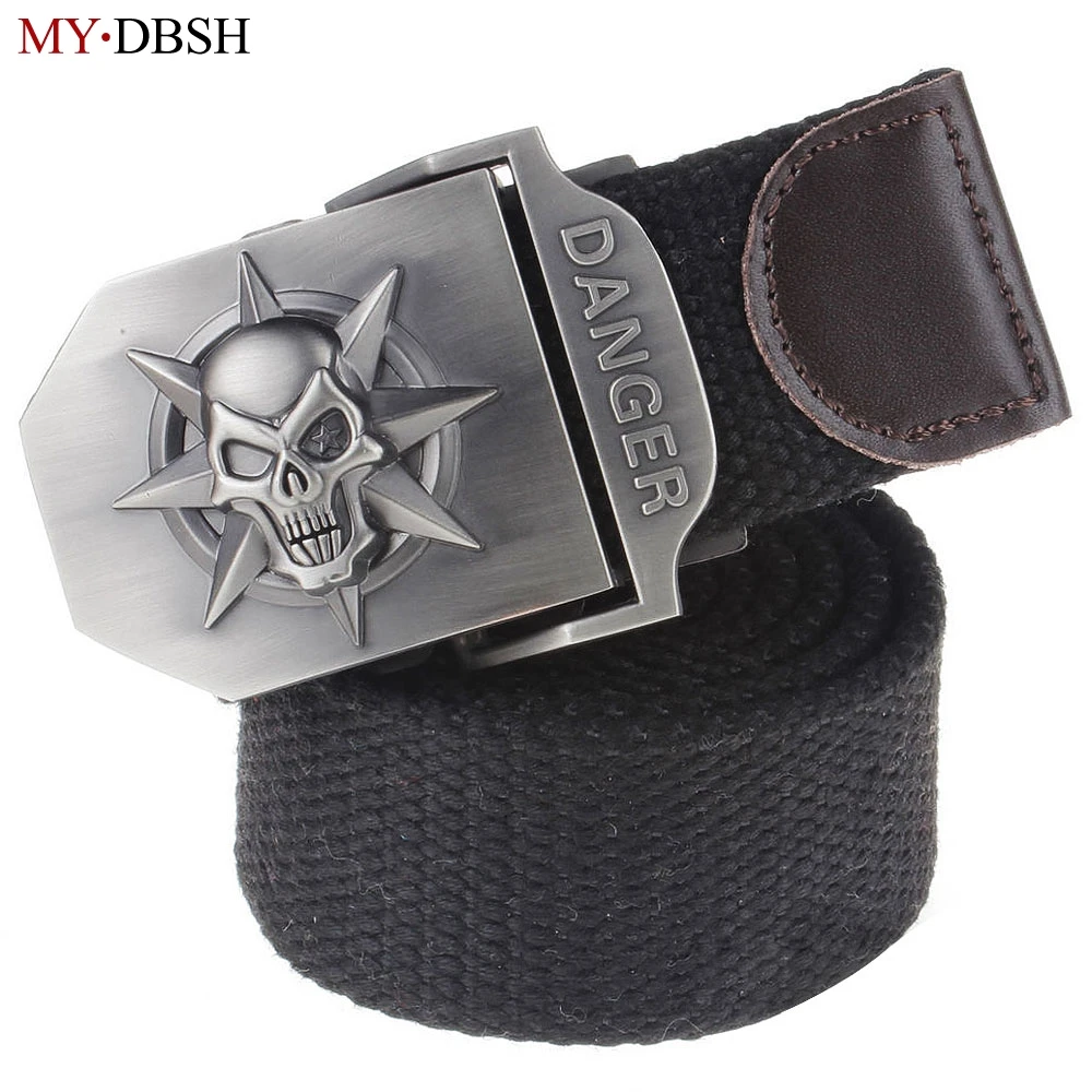 Buy New Arrival Fashion Skull Head Men's Canvas Belt