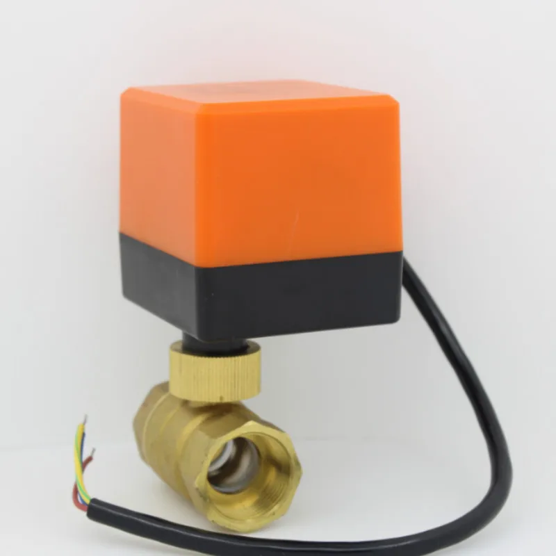Электрический моторизованный шаровой кран из латуни DN15 DN20 DN25 DN40 DN50 DC24V AC24V 2 Way 3 провода с привод клапана моторизованный шаровой клапан