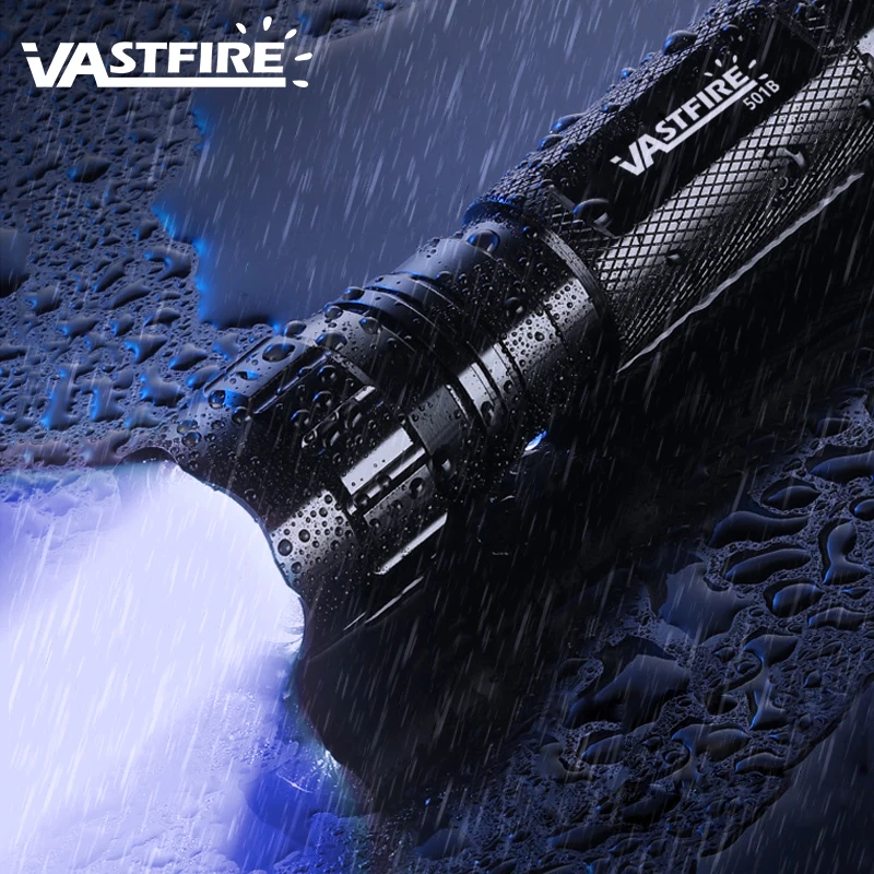 

501B 300Lm Portabel Flashlight Blue Q5 LED Tactical Torch Self-defense Light for Outdoor Hunting Camping
