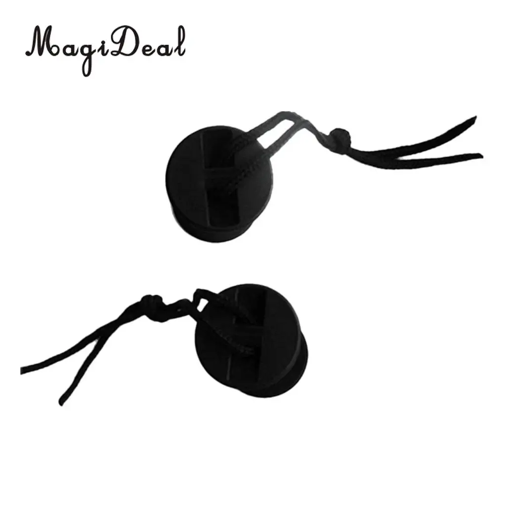 MagiDeal Hot Sale 2Pcs Black Surfboard Leash Plug With Cord 50mm for Outdoor Kayak Canoe Surfing Fishing Water Sports