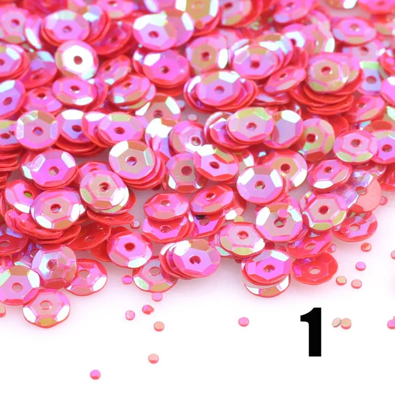 2000 шт 10 AB цветов круглые Блестки для рукоделия и шитья скрапбукинга lentejuelas 6 мм около 33 г CP0355