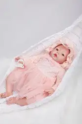 Bebe для милых девочек Reborn Baby Doll оранжевая юбка vinly силиконовые возрождается младенцы принцесса куклы BABY ALIVE для Обувь для девочек игрушки