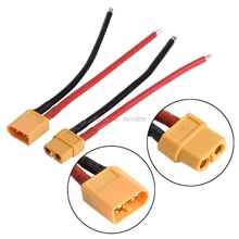 2 Pcs XT60 Battery Male Female Connector Plug with Silicon 14 AWG Wire -B116