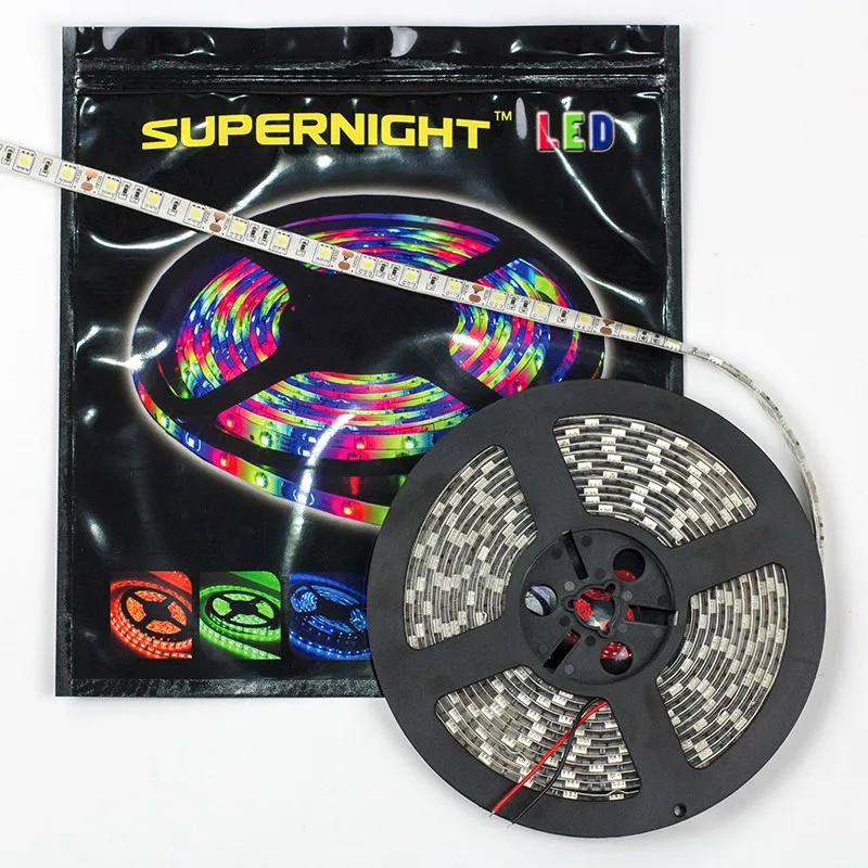 SuperNight 3528 SMD холодный белый зеленый Светодиодные ленты света 5 M 120 светодиодный s/m DC 12 V Водонепроницаемый IP65 один Цвет 600 светодиодный с