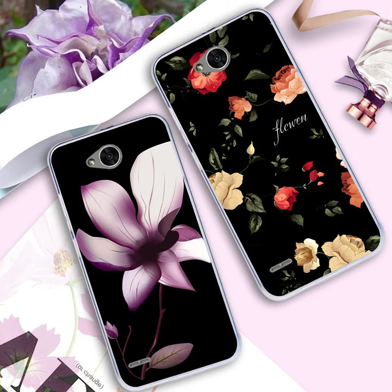 Case For LG X Power 2/K10 Power/LV7 M320 M320N Slicone Soft Cover for K10 Fitted Cases Leaves Flower Flamingo Shell |