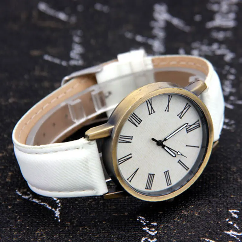 Mdnen Relojes для женщин повседневные часы деним дизайн кожаный ремешок мужской повседневное наручные Relogio Masculino женские часы
