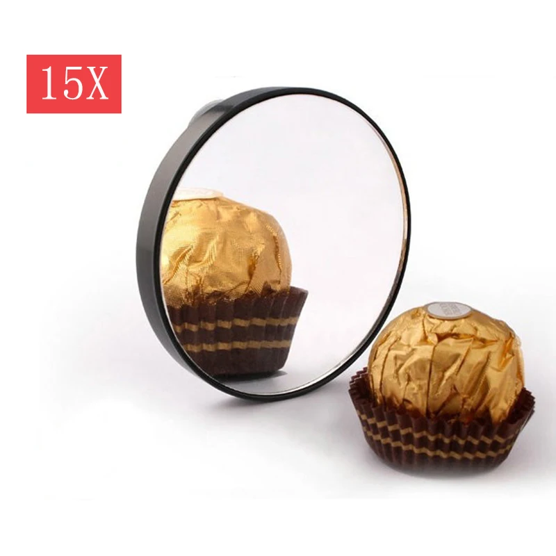

15X 10X 5X Magnifying Mirror With Two Suction Cups Makeup Tools Round Mini Mirror Makeup Shaving Cosmetic Face Care Shave P15