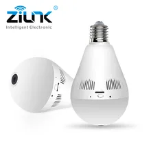 ZILNK 1080P HD Bulb Light Wireless IP Camera Wi-FI FishEye 360 Degree Panoramic Mini Lamp Wifi Camera IR CCTV Home Security