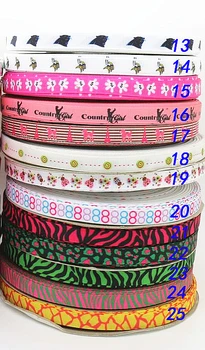 

3/8'' Free shipping leopard cartoon printed grosgrain ribbon hair bow headwear party decoration wholesale OEM 9mm D41