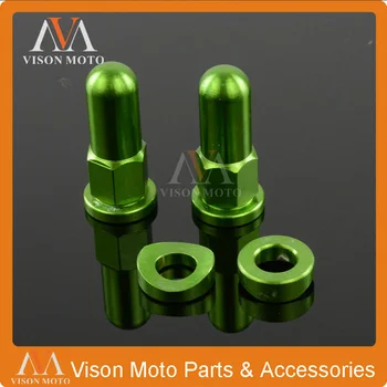 Green Rim Covers Nuts Washers Security Bolts For Kawasaki KX125 KX250 KXF250 KXF450 KLX200 KLX250 Enduro Motocross Dirt Bike