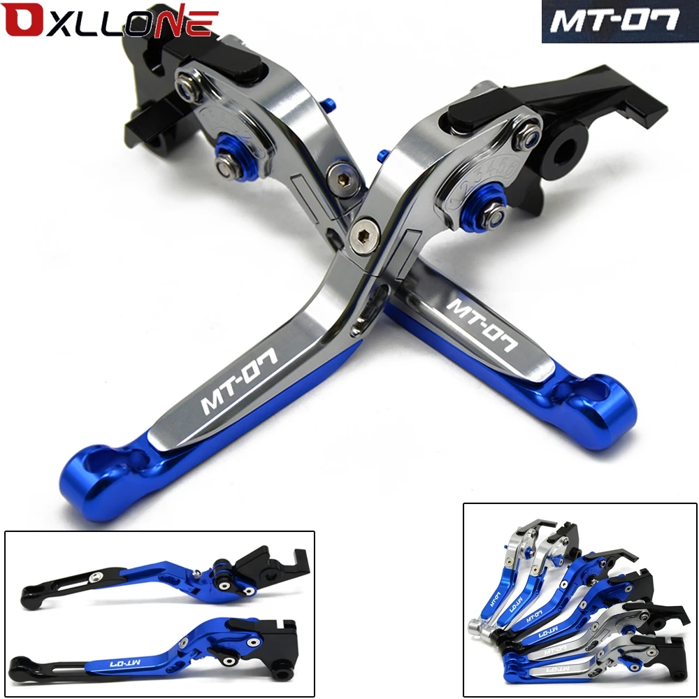 

For YAMAHA MT07 MT-07 FZ-07 Tracer 700 2014 2015 2016 Motorcycle Adjustable Folding Extendable Brake Clutch Levers logo MT-07