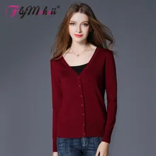 Autumn Ladies Jumper Woman Sweater Coat Tops Fashion Knitted Long Sleeve V-Neck Solid Loose Size Casual Cardigan