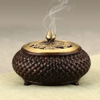 

Mahogany bedroom wooden stove burner ebony Xiangxiang fragrance incense incense sandalwood wood copper cover joss stick