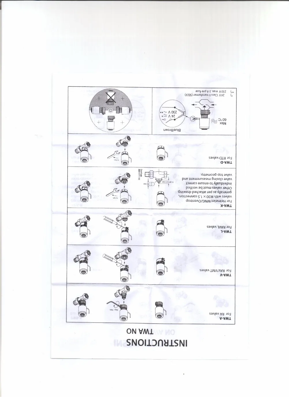 Электропривод для подогрева пола обычно закрытый 230 В|actuator for manifold|actuator electricactuator