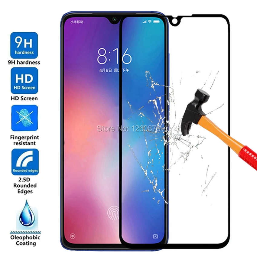 Закаленное стекло для Xiaomi Mi9 SE полноэкранная защита Взрывозащищенная защитная
