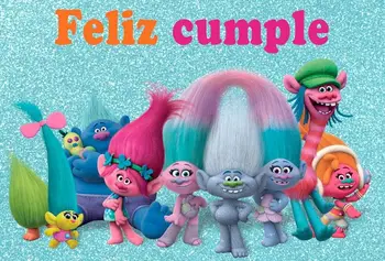 

custom happy birthday trolls baby newborn child Photo Background Photography Backdrops Quality Vinyl