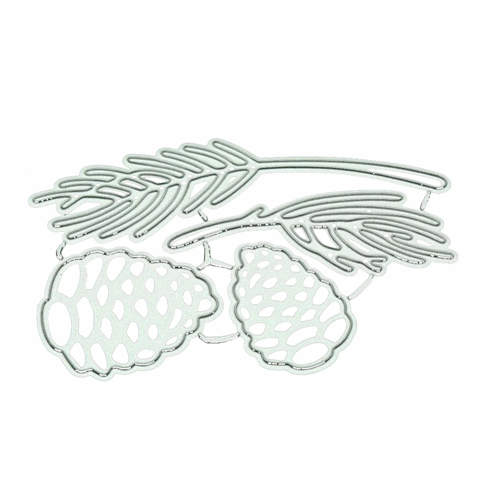 Lychee Life Pinecone ветви режущие штампы металлический трафарет умереть для скрапбукинга трафареты DIY альбом ручной работы украшения карт