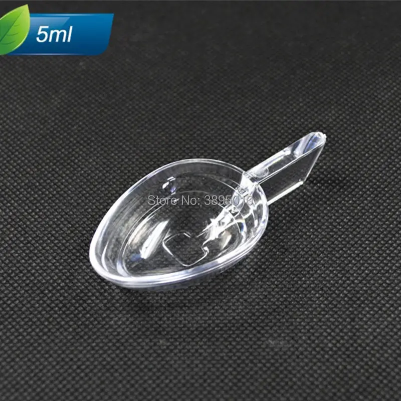 Mini Cosmetic Spatula Scoop clear Plastic Spoon with Scale Facial Mask