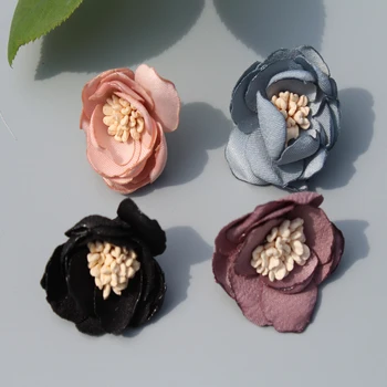 

new 3cm Mini ironed rose Flowers For Girls Kids' Hair Accessories shoes garment accessories 500Pcs/lot