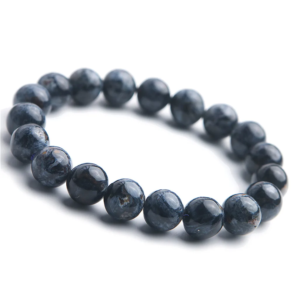 

11MM Genuine Natural Blue Pietersite Gems Stone Crystal Round Bead Bracelets For Women Lady Find Jewelry
