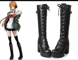 Аниме Persona 5 обувь Futaba Сакура ботинки для костюмированной вечеринки на заказ