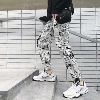 

2019 Summer New Korean Men's Ins Hip-hop Street Dance Student Trend Original Pattern Sports Casual Pants Streetwear