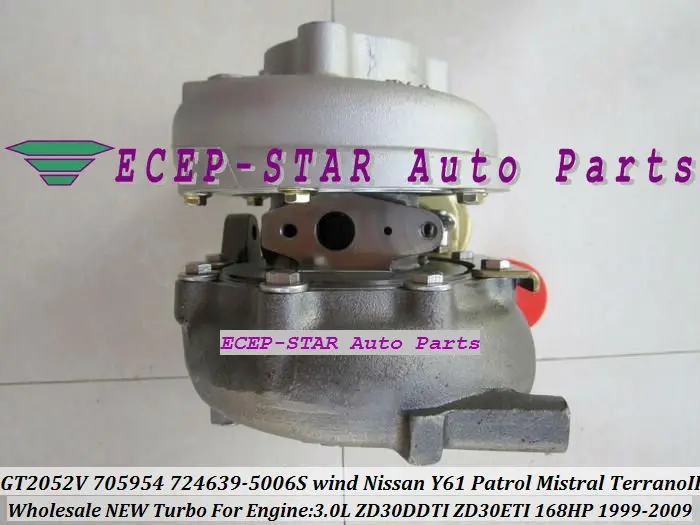 С ветровым охлаждением GT2052V 705954 0015 724639 5006S Turbo для NISSAN патруль Mistral Y61 Terrano II ZD30DTI ZD30ETI