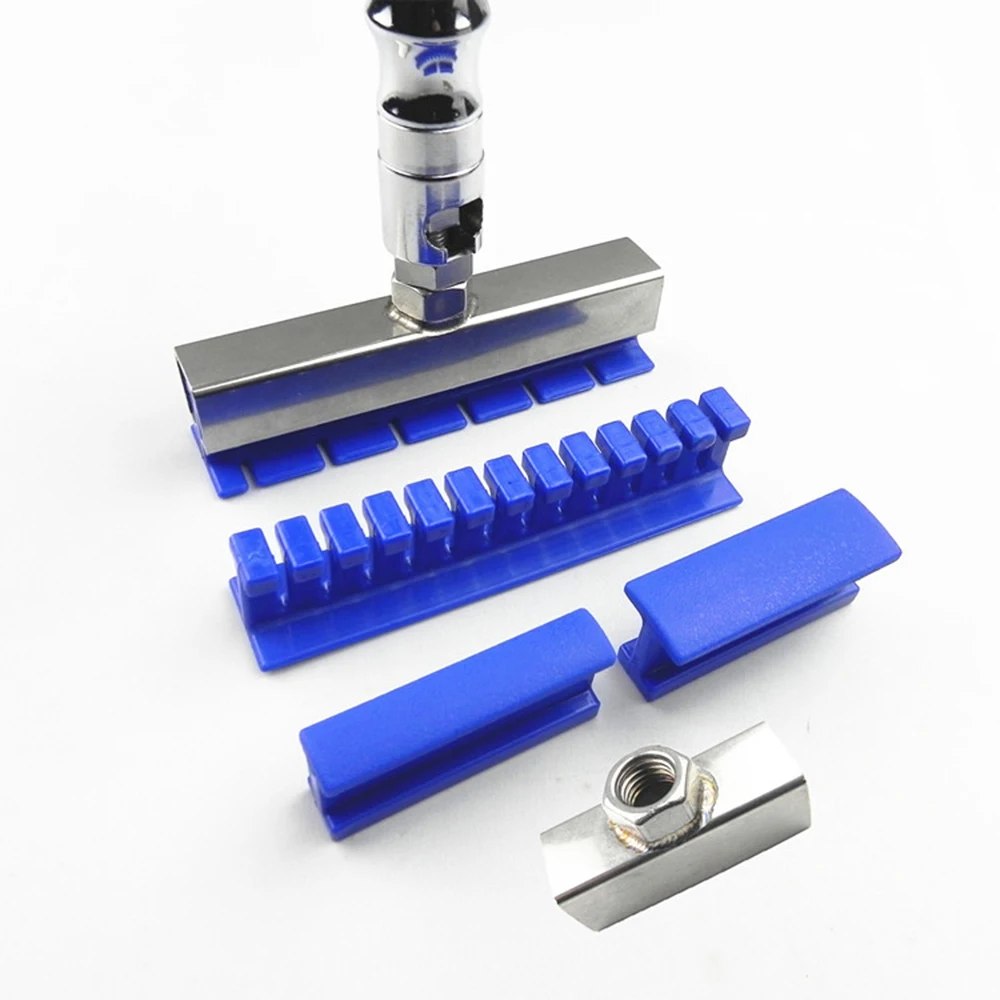 6Pcs Adhesive Blue Glue Tabs Tools Kit For Car Paintless Dent Repair Tool Auto Dent Repair Tools Long Dent Repair Tools
