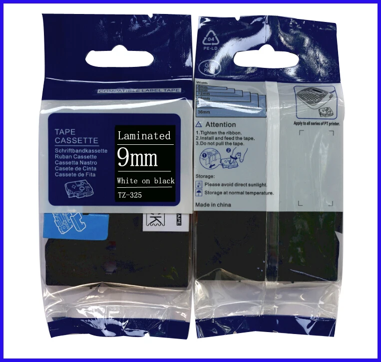 LEDEOU для Brother Tze325 9 мм Tze Tz 325 Tz325 P touch принтер лента Ptouch этикетки|tze tape|label makerp-touch labeler |