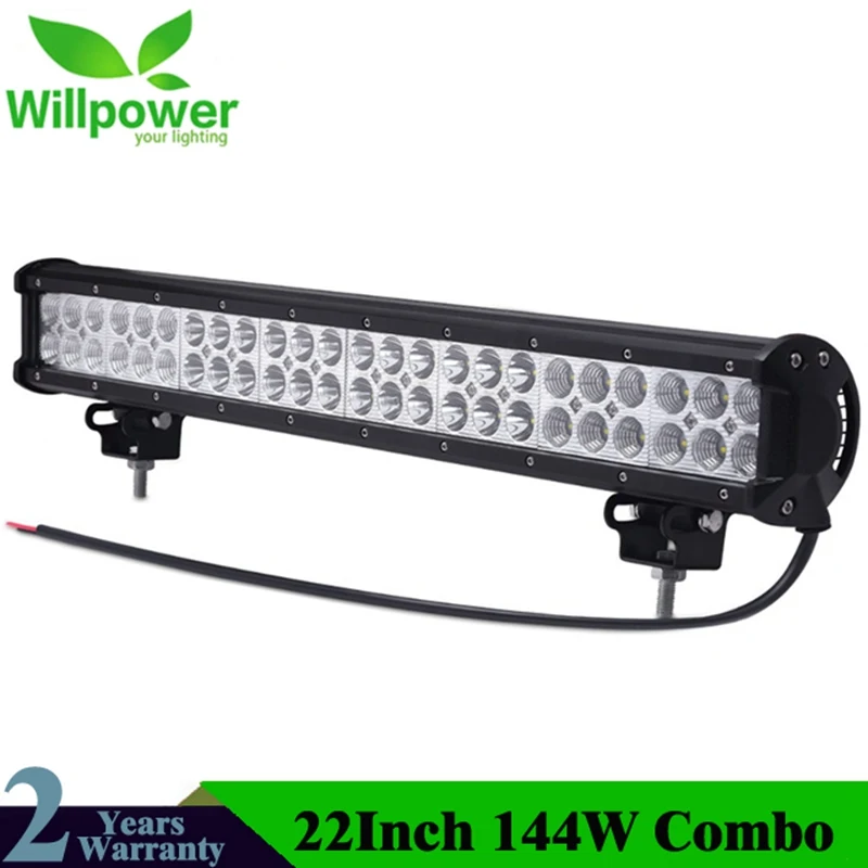 IP67 22" inch 144W Combo LED Light Bar 12 Volt Led Truck Lightsoff Road Work Light Bar For Truck