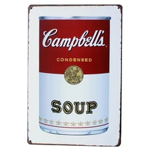 Кустарниковая суп-металлическая жестяная вывеска Винтаж еды plague для домашнего ужина настенные наклейки настенная Художественная Картина Декор LJ7-13 20x30 см A1