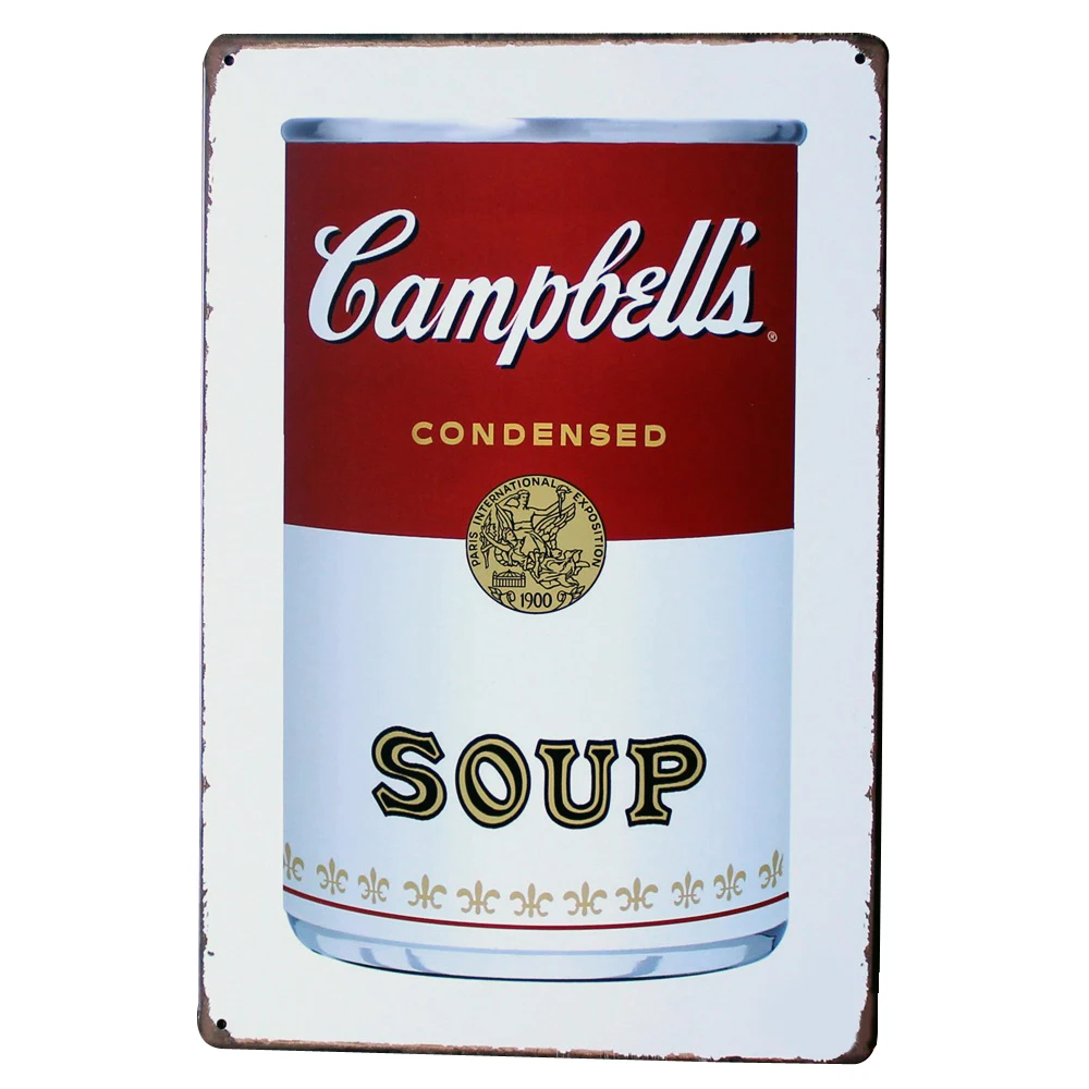 

CAMPBELLI SOUP Metal Tin Sign Vintage food plague for home dinner kitchen coffee shop wall painting art decor LJ7-13 20x30cm A1