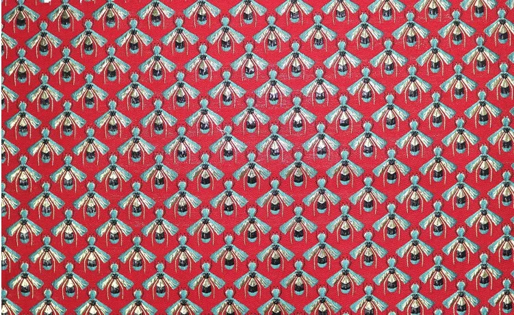 1 метр парча жаккардовая ткань высокая плотность пчела 6" 360 г/м полиэстер материал пришить женское платье пальто лоскутное Zakka Ткань красный
