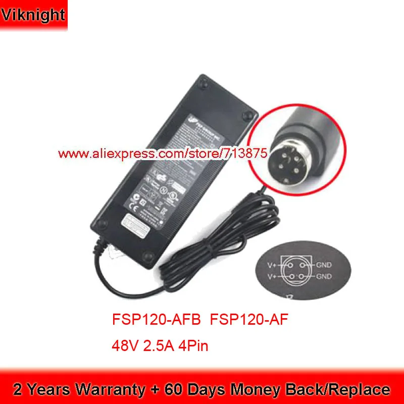 Натуральная FSP120 AFB AFA 48V 2.5A 4Pin адаптер переменного тока для переключатель SG300 10p SF302