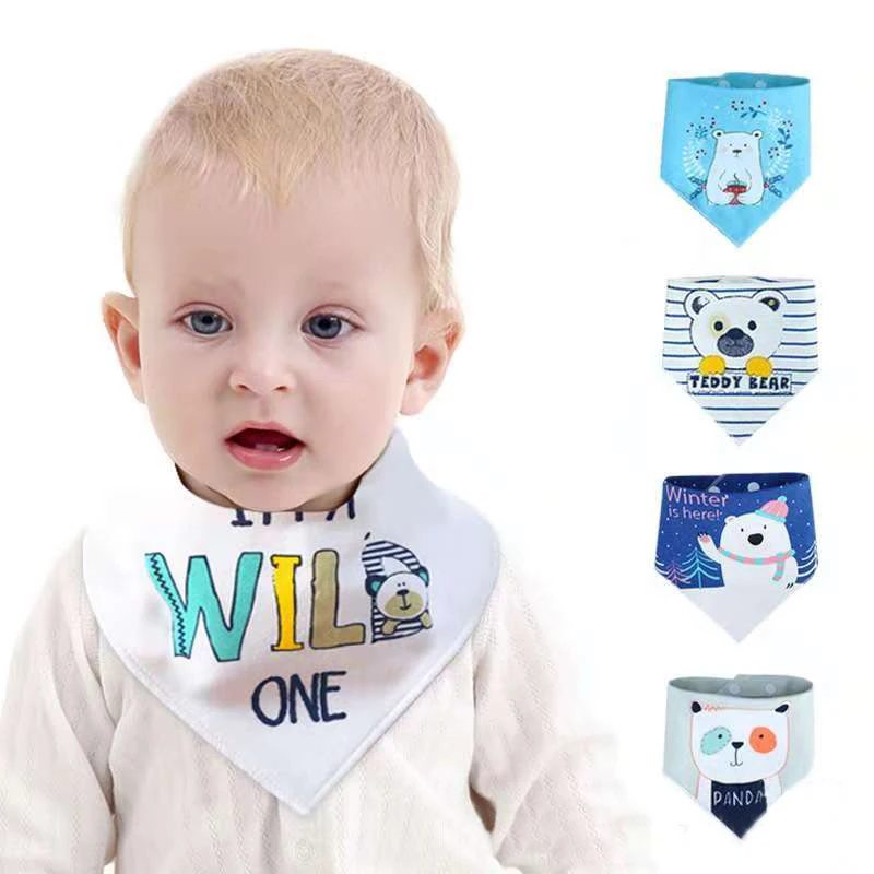 

Cartoon Bear Cotton Baby Bibs Burp Cloth Baby Stuff Babador Fox Triangle Bandana Bibs Reusable Infant Toddler Bib Apron