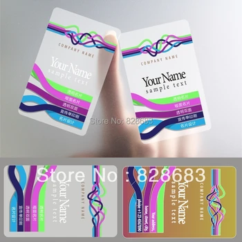 

Free shipping One faced offset printing transparent plastic business card 500 pcs