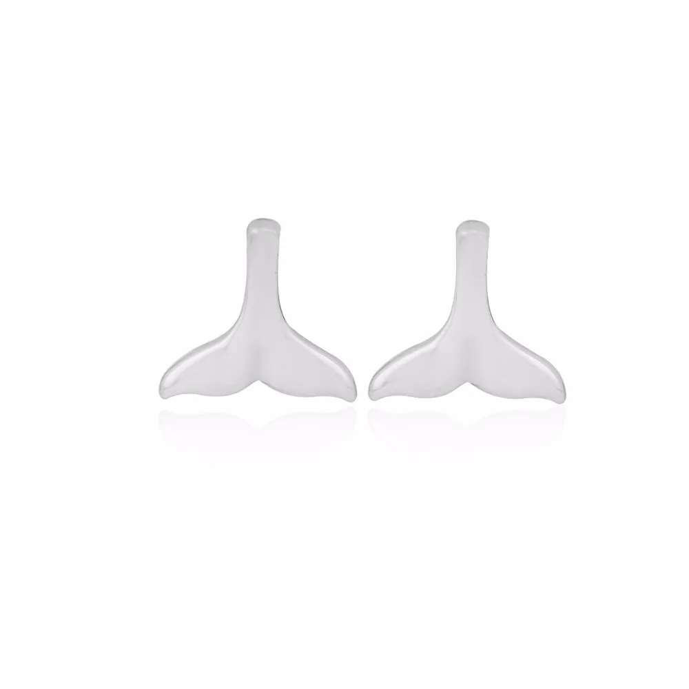 Delicate Small Whale Tail Earrings women Personalized Party stud earrigs Ocean Earrings