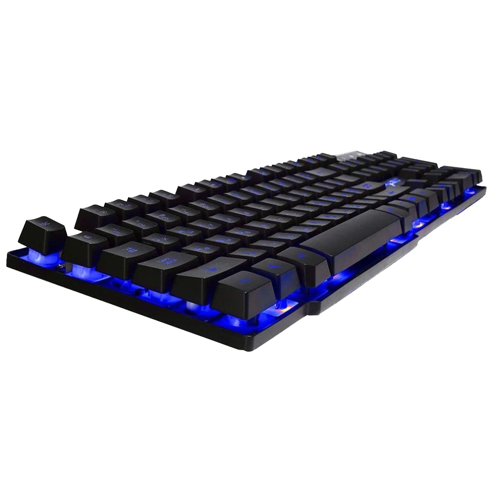 

HXSJ R8 3 Colors Crack Illuminated LED Backlight USB Wired Multimedia PC Gaming Keyboard