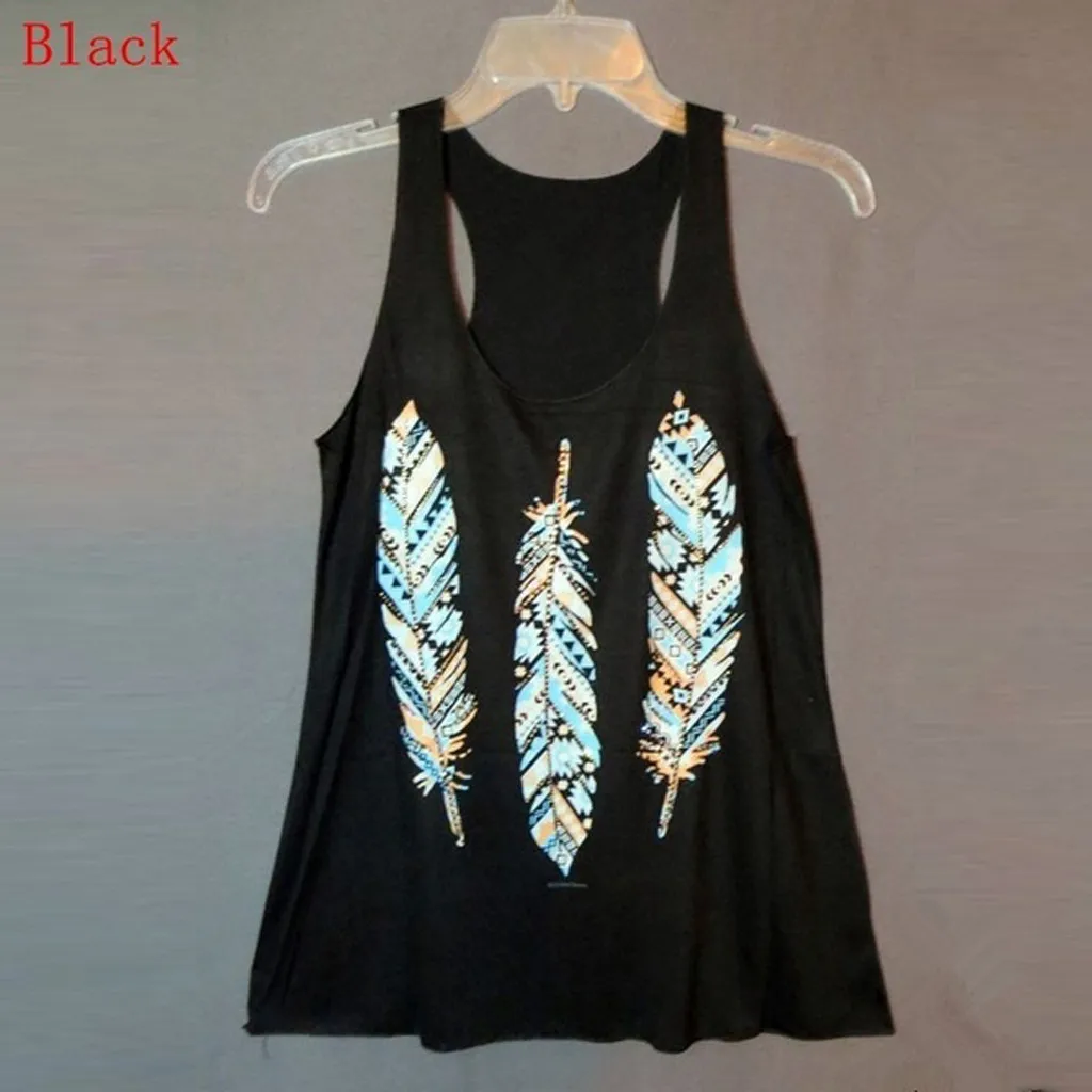 

Fashion Women Cowgirl summer t shirt women new arrivals Feathers Rhinestones shirt woman Tribal Tank Top Shirt Western camisa#G6