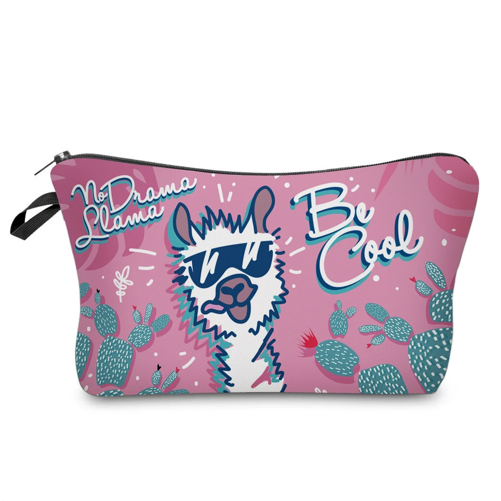 BBL "LLAMA" Милый принт макияж сумки с разноцветным узором Мандала кейс для косметики для путешествий женская косметичка Органайзер Сумка - Цвет: 51442