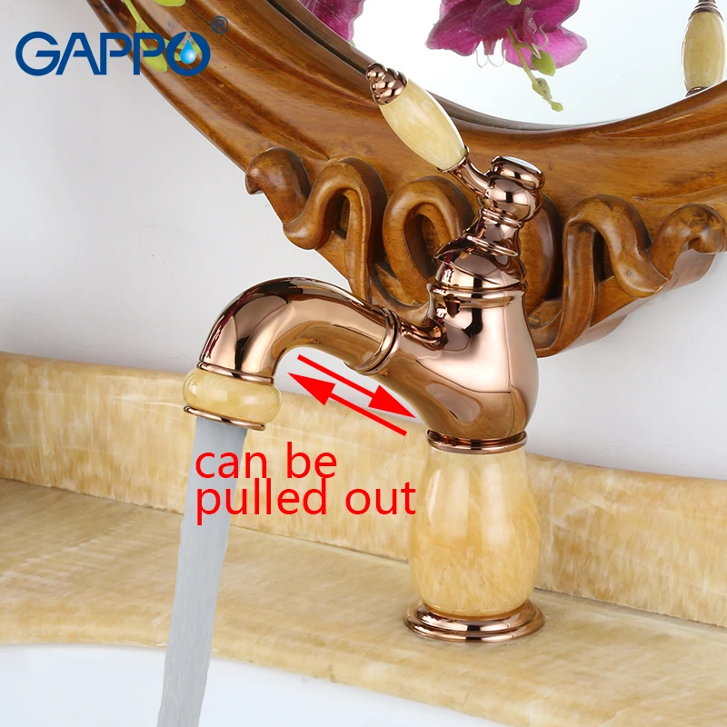 

GAPPO Basin Faucet basin rose golden mixer taps waterfall bathroom mixer faucets bath water Deck Mounted Faucets taps