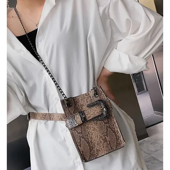 

Women Bag Retro Serpentine Vintage Leather Messenger Crossbody Chest bolsa feminina torebka damska shopper torebki damskie