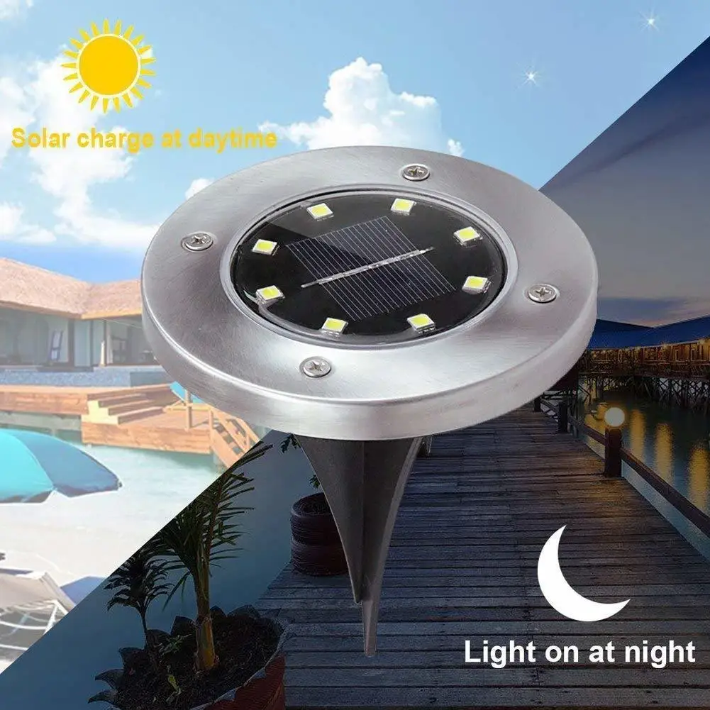 

LED Solar Buried Ground Garden Outdoor Lamp IP65 Waterproof Sensor Landscape Lawn Yard Stair Decoration Underground Night Light