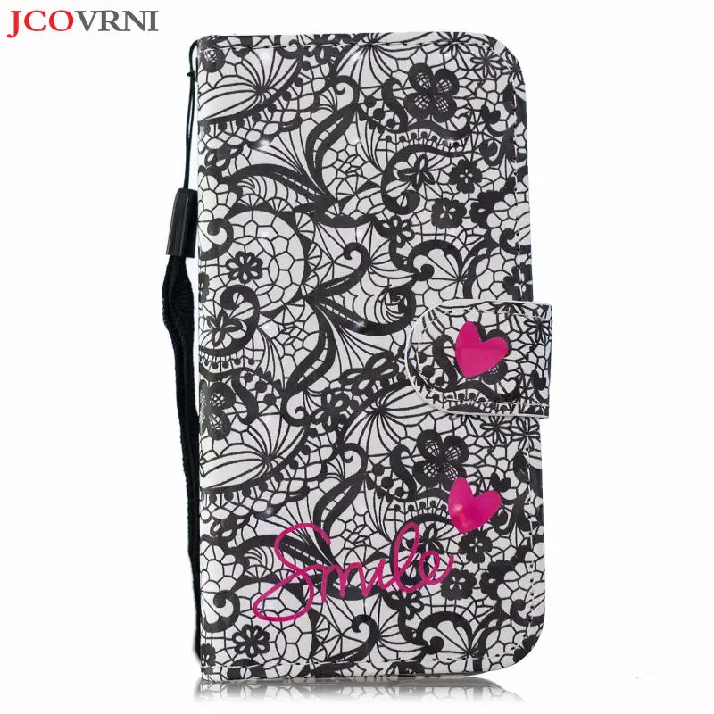 

JCOVRNI 3D printed painted pattern shell for Samsung s8 s9 s9plus note9 s7 note8 with stand card function wallet leather case