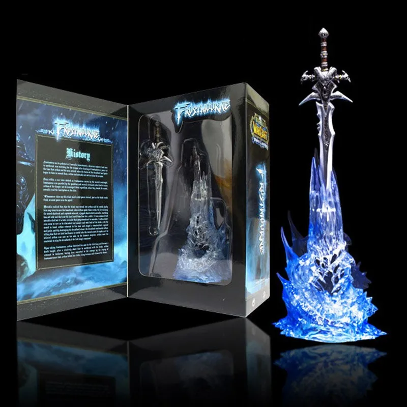

WOW Arthas Menethil's Weapon Frostmourne Sword with Lighting Figma Starz Game Anime pvc action figure toy kids birthday toys 11