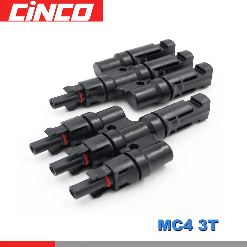 

MC4 Connector Photovoltaic Panel Cable Wire Connect MC4 3 T 1 to 3 in Branch parallel connection 30A 1000V Electrical Solar